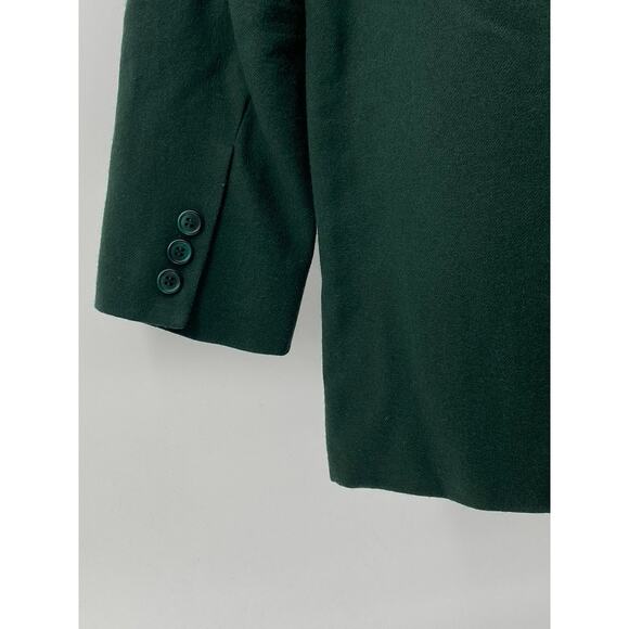 LONDON FOG Women's Petite Forest Green Single-Button Worsted Wool Blazer SZ 6P - Picture 7 of 9